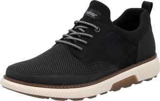 Rieker Slip-On Sneaker RIEKER, Herren, Gr. 40, schwarz, Lederimitat, Textil, Schuhe Slip-On Sneaker, Freizeitschuh, Halbschuh, Slipper mit MemoCup-Ausstattun