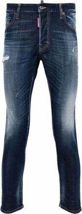 Dsquared2 Mens Dark Navy Blue Skater Fit Jeans Cotton - Size 34 (Waist)