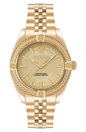 Philipp Plein Icon Chain Bracelet Watch, 43mm in Yellow Gold at Nordstrom