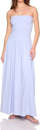 Susana Monaco Tube Drop Waist Maxi Dress In Blue