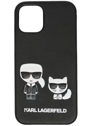 Karl Lagerfeld Karl Choupette iPhone 12 mini case - unisex - Polyurethane/Acrylic - One Size - Black