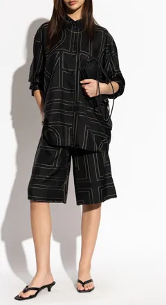 Toteme Silk Shirt, Womens, Black