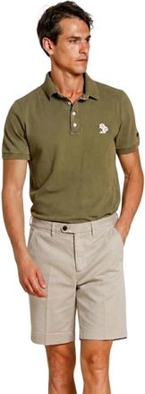 Mason's Leopardi Delamere Polo - Heren - Polos - Groen - 2XL - Katoen - Tops