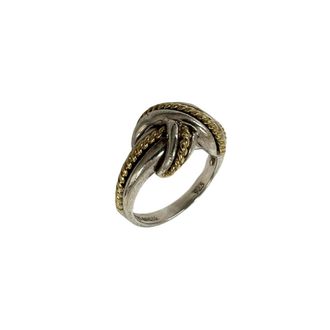 Tiffany & Co. Gold Silver Yellow Gold (18K) Silver 925 Band Ring (Pre-Owned)