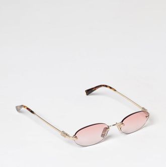 Miu Miu Occhiali da sole ovali in metallo con ponte e aste tartarugate