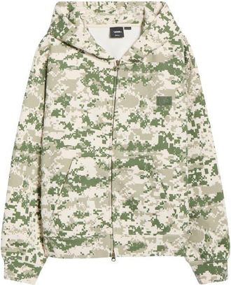 Vans Loose Fit Premium Digi Camo Fleece Zip Hoodie at Nordstrom, Size Xx-Large