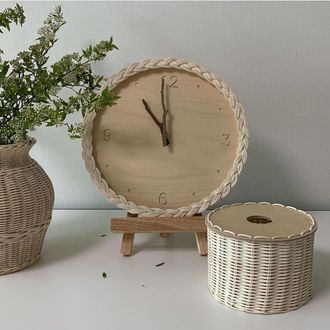 OEM Marco Tejido, Funcionamiento Silencioso, Sin Tictac, Funciona Con Pilas (pilas No Incluidas), Ideal Para La Decoraci&oacute;n De Paredes En Un Pasillo