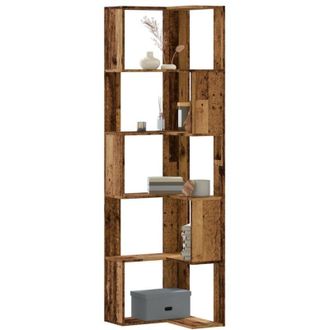 vidaXL Vidaxl - Estanter&iacute;a De Esquina 5 Niveles Madera Envejecida 50x50x179 Cm