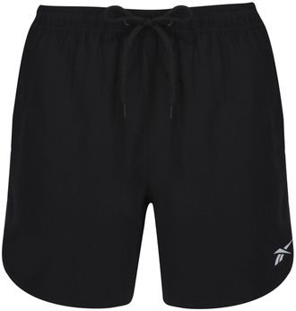 Reebok Badeshorts REEBOK Yale, Herren, Gr. XL, N-Gr, schwarz, Microfaser, Polyester, clean, unifarben, Badehosen Badeshorts, mit Kordelzug und elastischem Bu