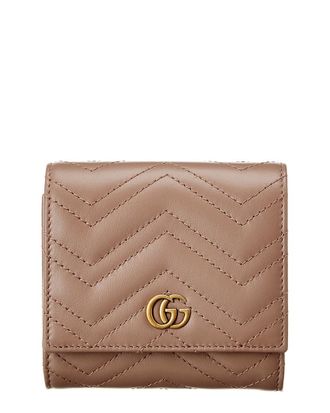 Gucci Gg Marmont Matelasse Leather French Wallet