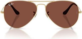 Ray-Ban 58mm Aviator Sunglasses in Arista /Red at Nordstrom
