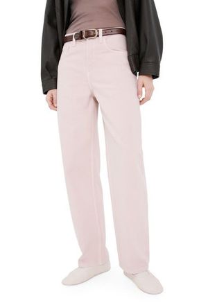 Mango High Waist Barrel Jeans in Pink at Nordstrom, Size 14
