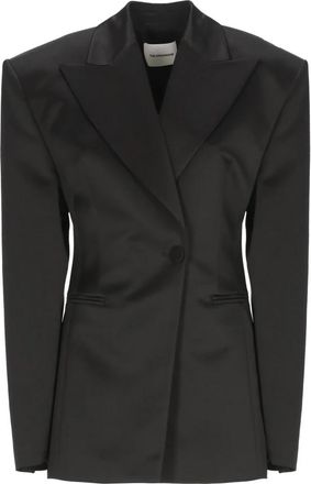 Andamane Satijnen Blazer - Dames - Blazers - Zwart - XS - Satijn - Jassen