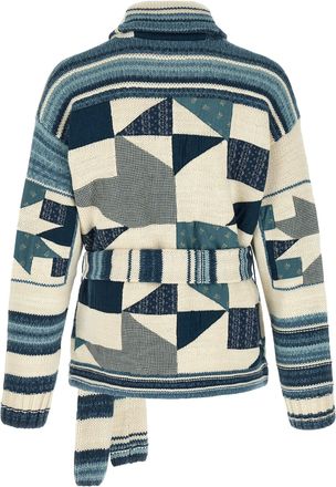 Polo Ralph Lauren Patchwork Quilted Cardigan - Teal
