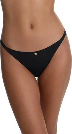 Skarlett Blue Bonbon Gingham Lace String Bikini in Black at Nordstrom, Size X-Large