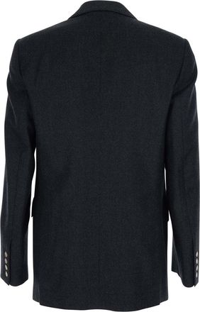 Vivienne Westwood Mens Grey Double-Breasted Wool Jacket Virgin Blazers