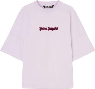 Palm Angels drop-shoulder cotton T-shirt - men - Cotton/Polyester - S - Purple