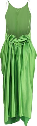 Khaite Womens Kent Dress Absinthe Cupro; Viscose