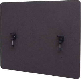 Hhg Separador Ac&uacute;stico De Escritorio Hhg-943, Mampara De Privacidad Para Escritorio, Doble Pared De Tela/textil, 60x75cm Marr&oacute;n-gris