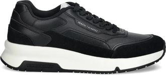 A|X Armani Exchange Sneakers con inserti in pelle scamosciata - Nero
