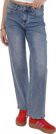 Sadie & Sage Good Energy Denim Pants In Light Blue