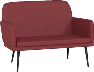 vidaXL Banco De Cuero Sint&eacute;tico Rojo Tinto 107x80x81 Cm Vidaxl