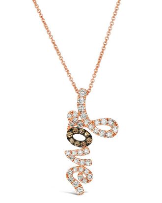 Le Vian 14K Rose Gold 0.56 Ct. Tw. Diamond Pendant Necklace