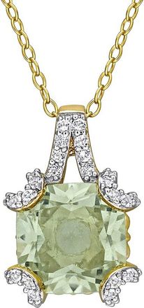 Rina Limor Gold-Plated Silver 4.06 Ct. Tw. Green Quartz Pendant