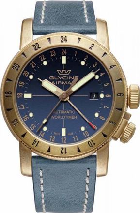 Glycine GL0167 Mens Airman Contemporary Watch - Gold - One Size