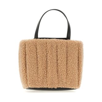 Themoir&egrave; Sherpa Mini Tote Bag - Dames - Tassen - Beige - Maat: ONE Size Poliester
