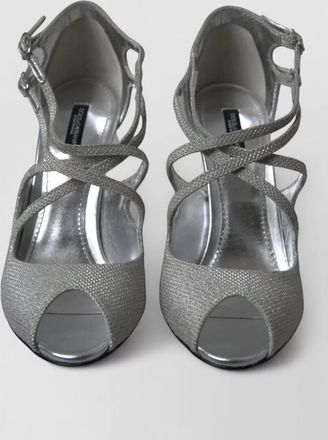 Dolce & Gabbana glitter peep-toe sandals
