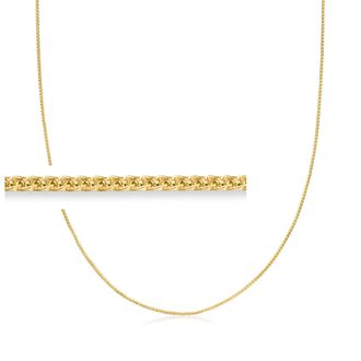 Ross-Simons 1mm 10kt Yellow Gold Adjustable Wheat-Chain Necklace