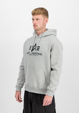 Alpha Industries Hoodie ALPHA INDUSTRIES Basic Hoodie BL, Herren, Gr. 3XL, grau (grau heather), Obermaterial: 80% Baumwolle, 20% Polyester, regular fit, Sweatshirts Ho
