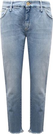 Cycle Bleached Destroyed Skinny Enkelbroek - Dames - Slim Fit Jeans - Blauw - W27 - Katoen - Jeans