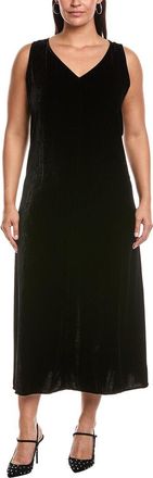 Eileen Fisher Eileen Fisher Plus V-Neck Silk-Blend Midi Dress
