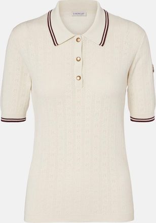 Moncler Pointelle cotton polo shirt