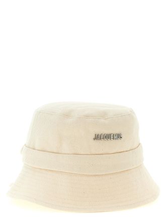Jacquemus Mens Beige Cotton Bucket Hat