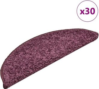 vidaXL Tappetini per Scale 30 pz Viola Scuro 56x17x3 cm - Vidaxl