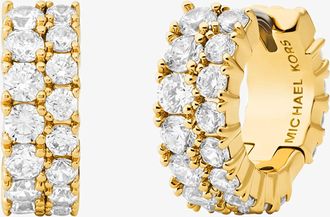 Michael Kors Double Pav&eacute; Huggie Earrings
