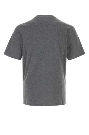 Brunello Cucinelli Embroidered Logo T-Shirt - Gray