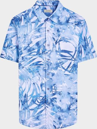 Bugatchi Mens Orson Woven Short-Sleeve Sport Shirt