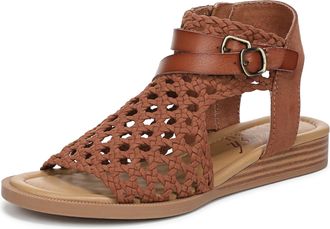 Blowfish Womens Anuella Flat Sandals, Cognac Brown, Medium Fit, UK 4