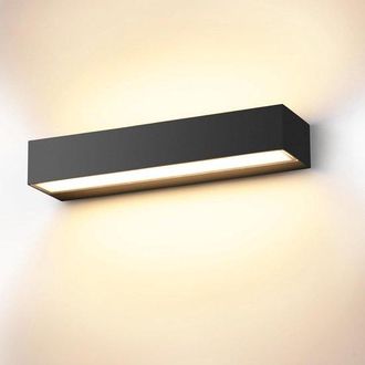 OEM L&aacute;mpara De Pared Interior De 30 Cm, Led Negro L&aacute;mpara De Pared Exterior De 3000 K, Luz Blanca C&aacute;lida L&aacute;mpara De Pared Interior De 18 W