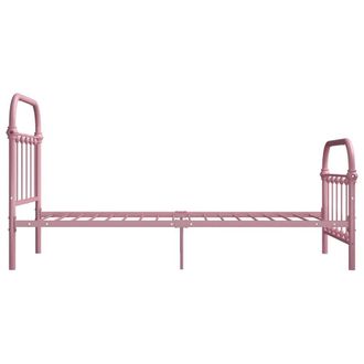 Berkfield Home Elegant Bed Frame Pink Metal 90x200 cm