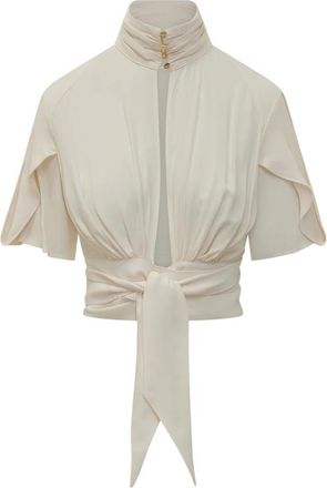 Elisabetta Franchi Dames, Blouses & Shirts, Beige, Maat: XL