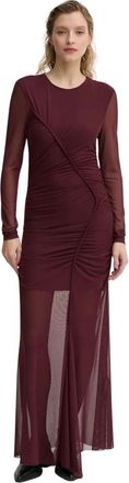 Gestuz Messi Mesh Maxi Jurk - Dames - Avondkleed - Rood - XS - Polyester - Kleedjes