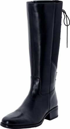 Sheego Weitschaftstiefel SHEEGO, Damen, Gr. 37, XXL-Schaft, schwarz, Glattleder, Leder, Schuhe Weitschaftstiefel