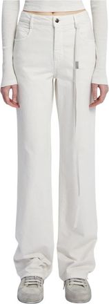 Ann Demeulemeester Slim Fit Flared Broek in Ivoor - Dames - Regular Fit Jeans - Wit - W26 - Jeans