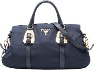 Prada Pre-owned Handbags, female, Blue, Size: ONE SIZE Pre-owned Satchel