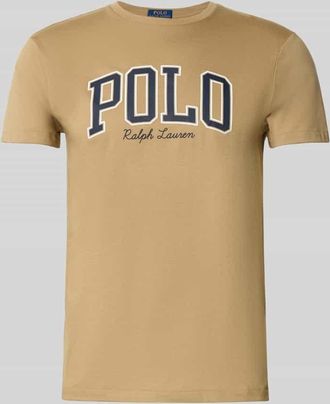 Polo Ralph Lauren Custom Slim Fit T-Shirt mit Rundhalsausschnitt in Beige, Größe XXL